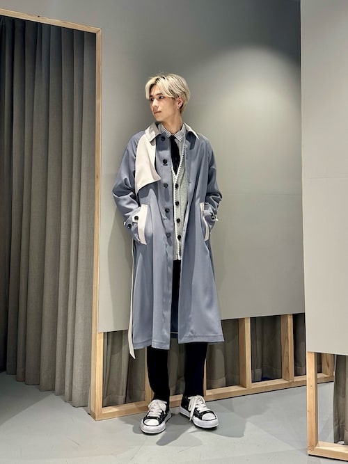 LOVELESS トレンチコート コート エアロツイルバイカラーステン
