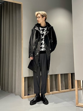 「ファーベスト」｜「アイテム（その他アウター）」を使った、SHINさん（メンズ・184cm）の冬コーディネート