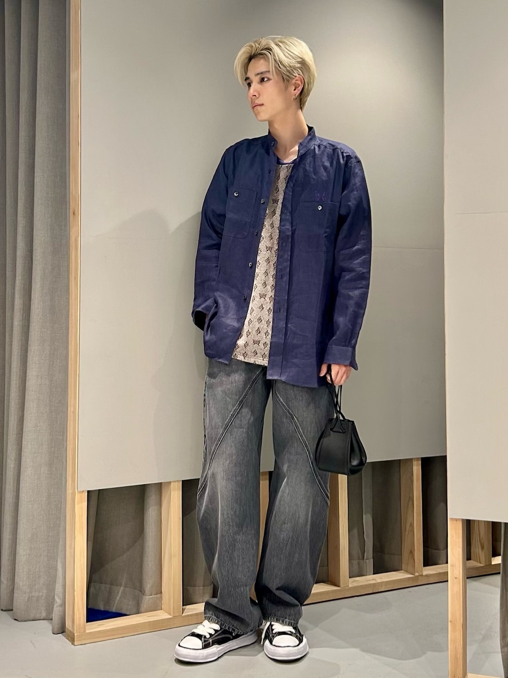 Needles（ニードルス）の「【Needles/ニードルズ】バンドカラーシャツ