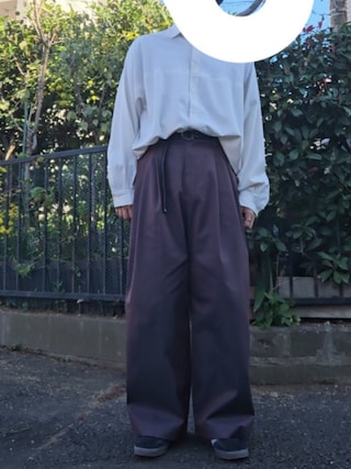 UNISEX》120/2/2 Suvin Cotton Gabardine Prime-Wide Two Tucks Pants