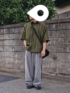 「CASPER JOHN」｜「アイテム（サンダル）」を使った、ヨシダさん（メンズ・167cm）の秋コーディネート
