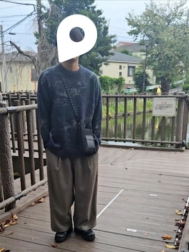 「GUコーデ」｜「アイテム（ローファー）」を使った、ヨシダさん（メンズ・167cm）の秋コーディネート