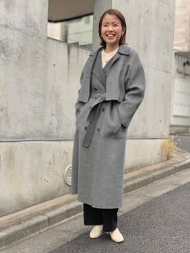 「ヘアリーニット」｜nol kuriharaさん（レディース・162cm）の冬コーディネート