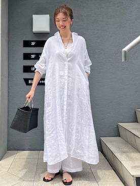 「アイテム（シャツワンピース）」を使った、akiyamaさん（レディース・168cm）の夏コーディネート