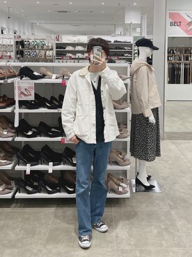 「GUコーデ」｜「アイテム（デニムジャケット）」を使った、seigaさん（メンズ・178cm）の春コーディネート