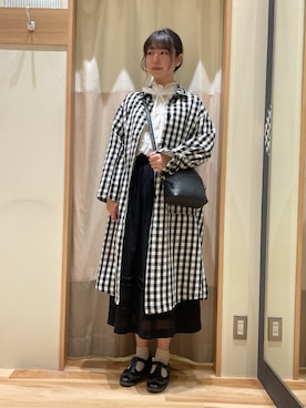 「サマンサモスモス」｜「アイテム（その他アウター）」を使った、もももさん（レディース・164cm）の春コーディネート