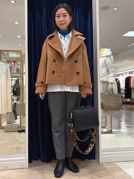 「アイテム（ボストンバッグ）」を使った、 nolleys   sugimo  さん（レディース・159cm）の冬コーディネート