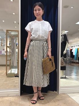 「ストライプスカート」｜ nolleys   sugimo  さん（レディース・159cm）の夏コーディネート