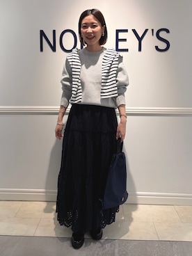 「ボーダーTシャツ」｜ nolleys   sugimo  さん（レディース・159cm）の秋コーディネート