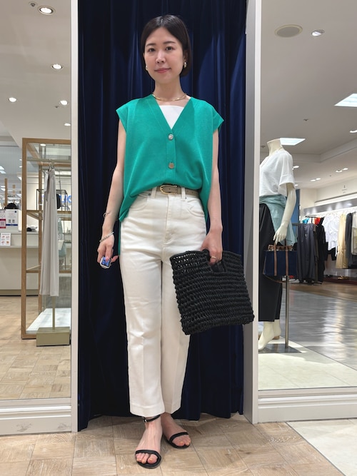 セール】【RM denim】センタープレスハイウエストデニム（デニム