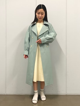 「NOLLEY’S（ノーリーズ）のアイテム（トレンチコート）」を使った、 nolleys   sugimo  さん（レディース・159cm）の冬コーディネート