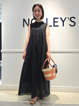 「NOLLEY’S（ノーリーズ）のアイテム（シャツワンピース）」を使った、 nolleys   sugimo  さん（レディース・159cm）の夏コーディネート
