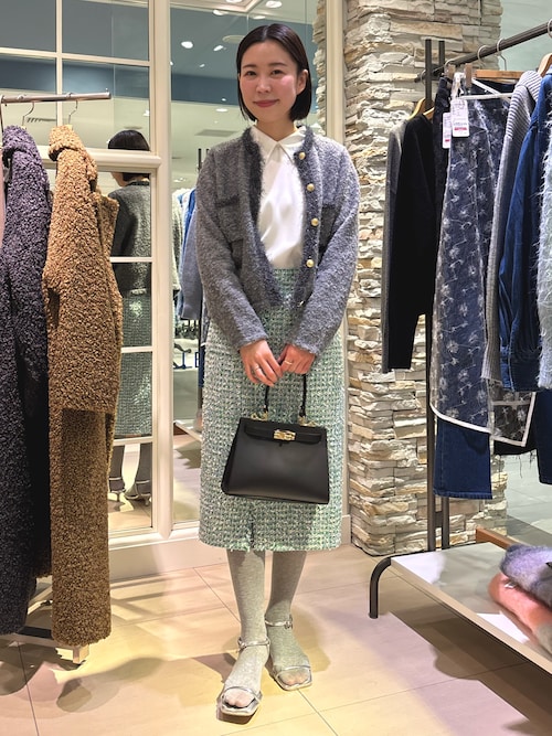 セール】《セットアップ対応》カラーツイードタイトスカート（スカート