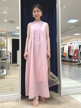 「NOLLEY’S（ノーリーズ）のアイテム（シャツワンピース）」を使った、 nolleys   sugimo  さん（レディース・159cm）の夏コーディネート