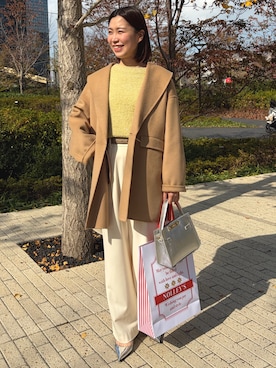 「アイテム（その他アウター、イエロー系）」を使った、 nolleys   sugimo  さん（レディース・159cm）の秋コーディネート