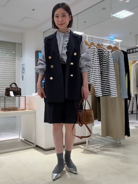 「marco masi（マルコマージ）の【MARCO MASI/ マルコマージ】ミニキューブムートンバッグ（ショルダーバッグ）」を使った、 nolleys   sugimo  さん（レディース・159cm）の秋コーディネート