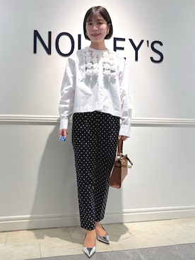 「ドットパンツ」｜ nolleys   sugimo  さん（レディース・159cm）の冬コーディネート
