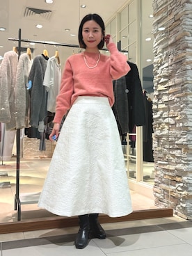 「NOLLEY’S（ノーリーズ）のアイテム（スカート）」を使った、 nolleys   sugimo  さん（レディース・159cm）の秋コーディネート