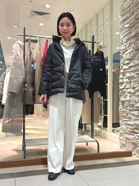 「NOLLEY’S（ノーリーズ）のアイテム（ダウンジャケット/コート）」を使った、 nolleys   sugimo  さん（レディース・159cm）の冬コーディネート