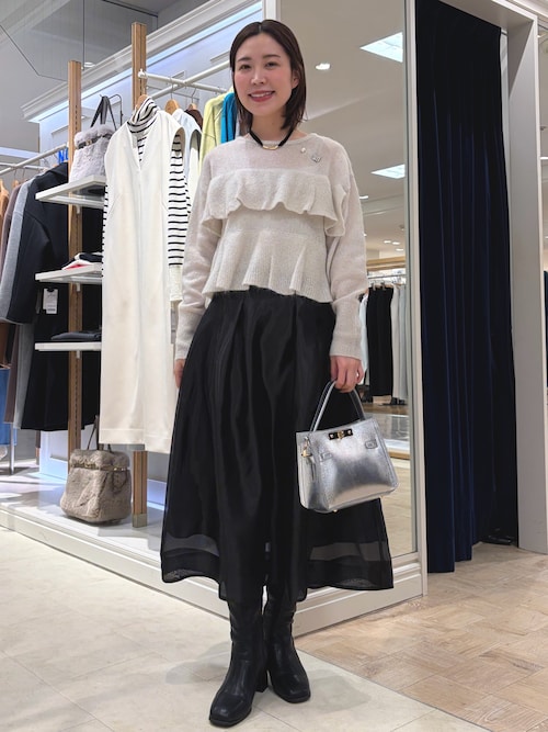 セール】ウォッシャブルオーガンジーフレアスカート（スカート