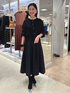 「アイテム（シュシュ）」を使った、 nolleys   sugimo  さん（レディース・159cm）の秋コーディネート