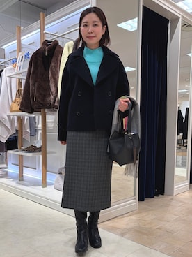 「アイテム（ピーコート）」を使った、 nolleys   sugimo  さん（レディース・159cm）の秋コーディネート