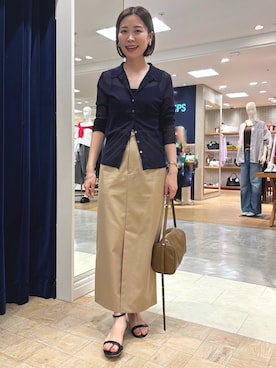 「アイテム（カーディガン/ボレロ）」を使った、 nolleys   sugimo  さん（レディース・159cm）の夏コーディネート