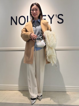 「アイテム（ダッフルコート）」を使った、 nolleys   sugimo  さん（レディース・159cm）の秋コーディネート