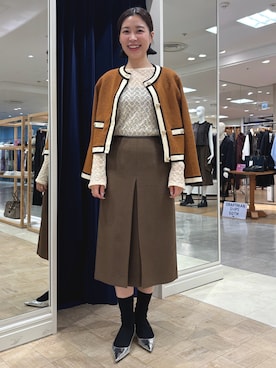 「アイテム（シュシュ）」を使った、 nolleys   sugimo  さん（レディース・159cm）の秋コーディネート