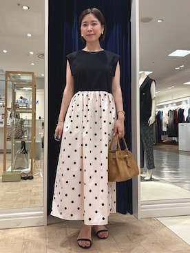 「NOLLEY’S（ノーリーズ）のアイテム（ワンピース/ドレス）」を使った、 nolleys   sugimo  さん（レディース・159cm）の夏コーディネート