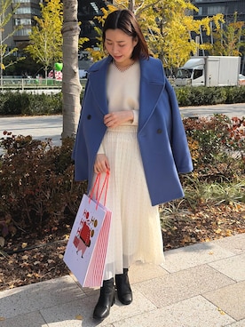 「アイテム（ダッフルコート）」を使った、 nolleys   sugimo  さん（レディース・159cm）の冬コーディネート