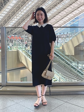 「襟付きトップス」｜「アイテム（アクセサリー）」を使った、 nolleys   sugimo  さん（レディース・159cm）の夏コーディネート