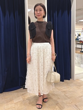 「ノースリーブニット」｜ nolleys   sugimo  さん（レディース・159cm）の夏コーディネート