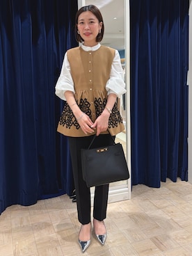 「アイテム（ベスト）」を使った、 nolleys   sugimo  さん（レディース・159cm）の秋コーディネート