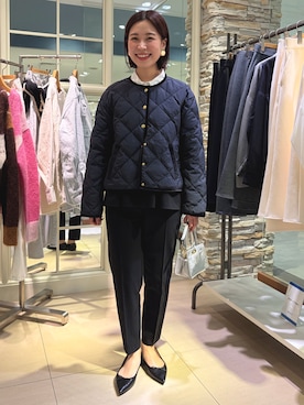 「アイテム（イヤリング）」を使った、 nolleys   sugimo  さん（レディース・159cm）の秋コーディネート