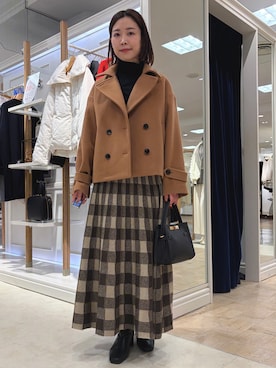 「アイテム（ピーコート）」を使った、 nolleys   sugimo  さん（レディース・159cm）の秋コーディネート