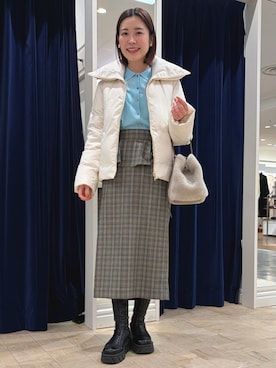 「アイテム（イヤリング）」を使った、 nolleys   sugimo  さん（レディース・159cm）の秋コーディネート