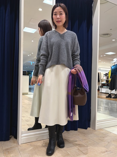 セール】《セットアップ対応》ウォッシャブルウール調フレアスカート