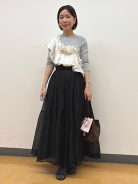 「アイテム（ポーチ）」を使った、 nolleys   sugimo  さん（レディース・159cm）の秋コーディネート