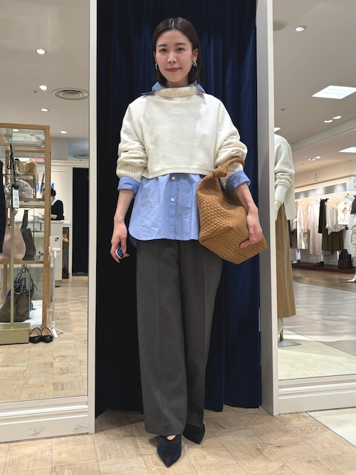 セール】ウォッシャブルウール調愛されイージーワイドパンツ