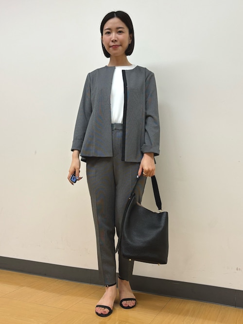 セール】《セットアップ対応》バーズアイペプラムジャケット（ノー