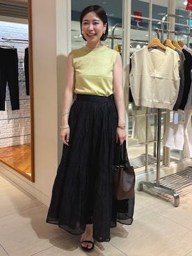 「ノースリーブニット」｜ nolleys   sugimo  さん（レディース・159cm）の夏コーディネート