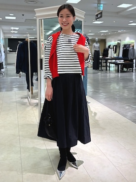 「アイテム（イヤリング）」を使った、 nolleys   sugimo  さん（レディース・159cm）の秋コーディネート