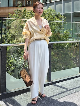 「NOLLEY’S（ノーリーズ）のアイテム（トップス）」を使った、 nolleys   sugimo  さん（レディース・159cm）の春コーディネート