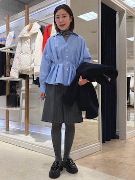 「アイテム（ダッフルコート）」を使った、 nolleys   sugimo  さん（レディース・159cm）の秋コーディネート