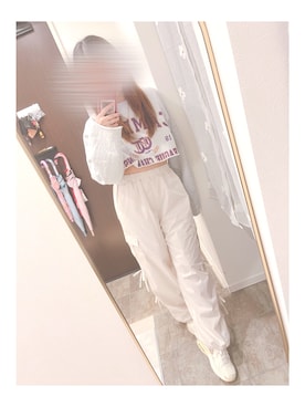 「アイテム（カーゴパンツ）」を使った、🎀ｙｕｋａ🎀さん（レディース・154cm・30代）の秋コーディネート