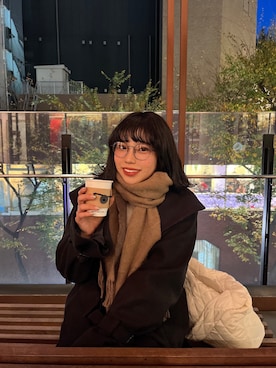 「NICE CLAUP（ナイスクラップ）のアイテム（ジャケット/アウター）」を使った、aoi｜葵さん（レディース・159cm）の冬コーディネート