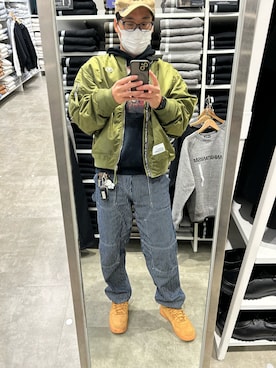 「アイテム（スニーカー）」を使った、　　yu-chakuさん（メンズ・172cm）の冬コーディネート