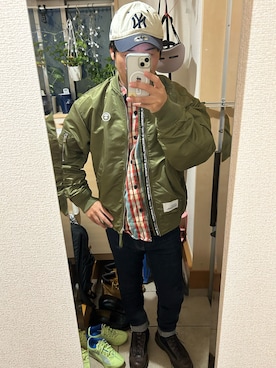 「アイテム（MA-1）」を使った、　　yu-chakuさん（メンズ・172cm）の秋コーディネート