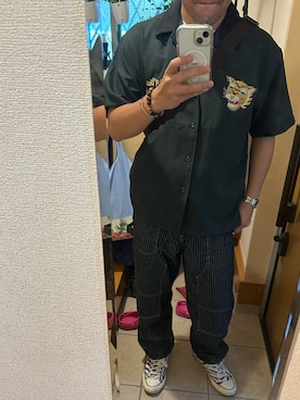 「アイテム（シャツ/ブラウス）」を使った、中西 祐介さん（メンズ・172cm）の夏コーディネート